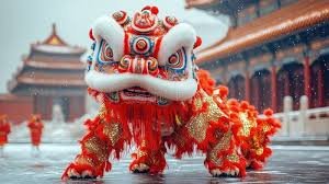 Traditional lion dance
